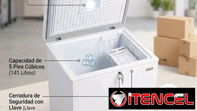NEVERAS EKO 3.5 PIES 185  Y 5 PIES 205 CON LUS Y CERRADURA