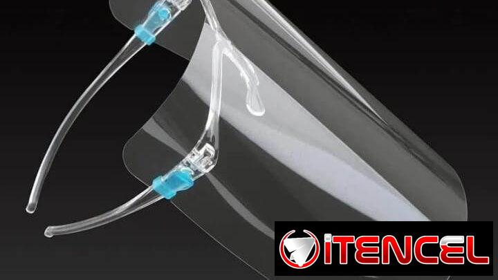 CARETA O PROTECTOR PARA EL ROSTRO CON SOPORTE MARCO DE LENTES