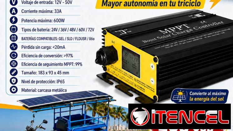 Controlador Solar BOOST MPPT — Más autonomía para tu triciclo 🚴‍♂️☀️ (Kinetica)