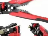 pinza pelacable automática, diseñada para pelar, cortar y crimpar cables de manera eficiente.