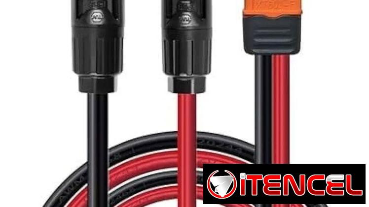 Cable conexión ecoflow a panel solar calibre 12 y 2 m de largo
