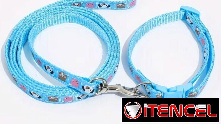 Collar con correa y cascabel