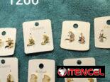 Aretes laminados en oro