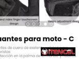 Guantes para moto – C. Permite la interacción con pantallas  táctiles