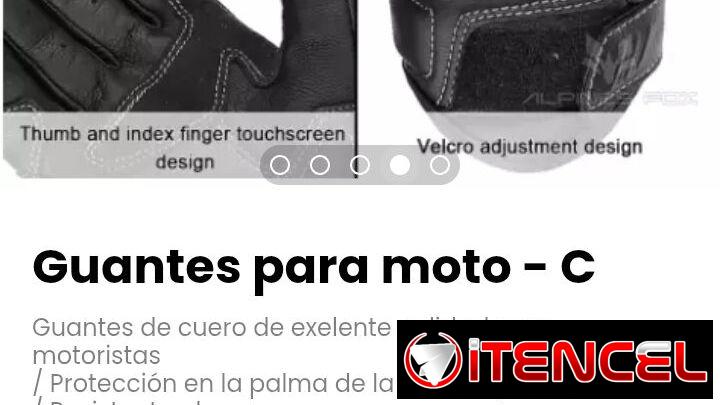 Guantes para moto – C. Permite la interacción con pantallas  táctiles