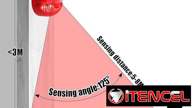 Alarma de Sonido y Luz Solar (2  sensores) Marca Qualirey. Sensores de Movimiento 129db Sirena de Seguridad Exterior