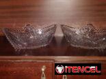 Dulceras y bomboneras de cristal tallado origen europeo