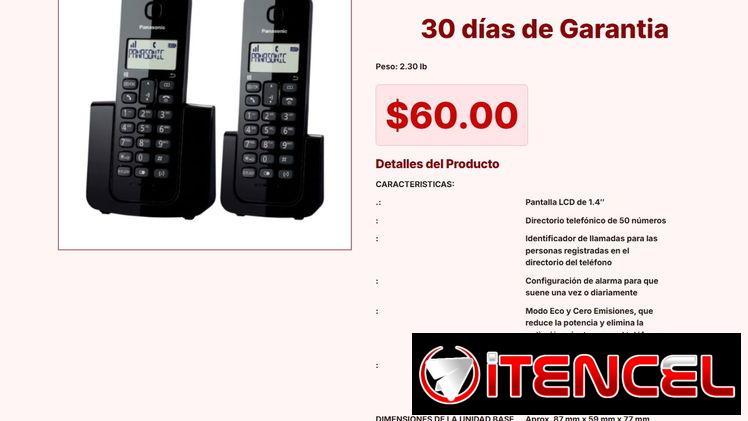 Teléfono Inalámbrico Panasonic Dúo con Directorio de 50 Contactos Pro VPT#-0305