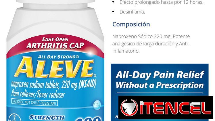 Aleve naproxeno sodico 200 tabletas pomos sellados