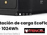 Estación de carga EcoFlow Delta  2 – 1024Wh. Carga ultra rápida: 0–80% en 50 min, 0–100% en 80 min