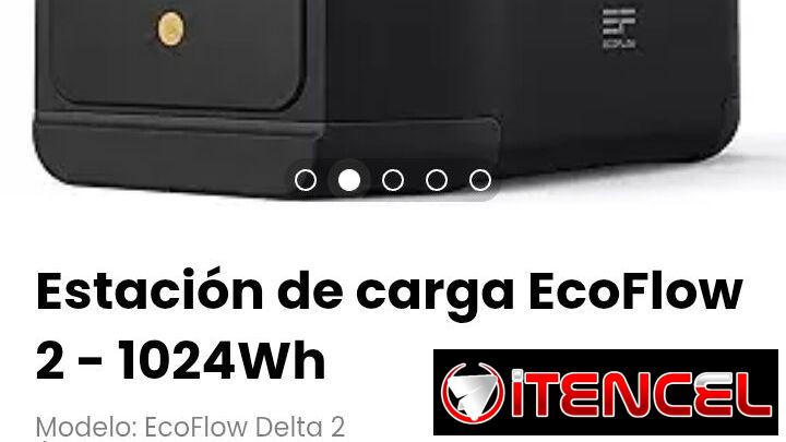 Estación de carga EcoFlow Delta  2 – 1024Wh. Carga ultra rápida: 0–80% en 50 min, 0–100% en 80 min