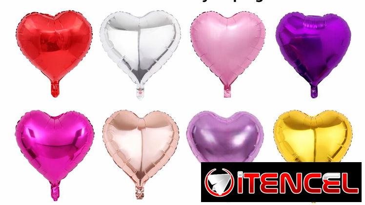 Globlos metálicos en forma de corazón y estrella 10 pulgadas
