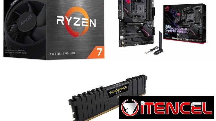 🎁 Kit AMD Ryzen 7 5700 + Asus ROG Strix B550-F Gaming Wifi II + 8GB DDR4 Corsair ✅ New! + Transporte y Garantía