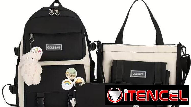 Conjunto de mochila color negro