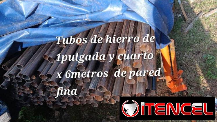 💥💥 TUBOS DE PULGA Y CUARTO DE 6 METROS DE HIERRO PARED GPRDA , MAXIMA CALIDAD .
