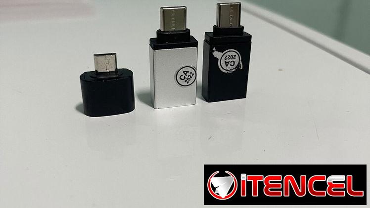 adaptadores OTG tipo C y Puerto V8 a USB para Móviles, transfiera sus datos desde su móvil