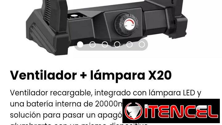 Ventilador + lámpara X20. Nuevo