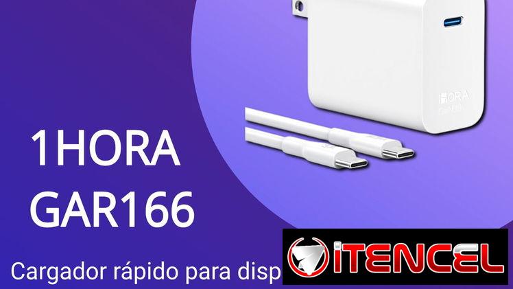 Cargador rápido USB-C 30W con cable Lightning (1HORA GAR166)