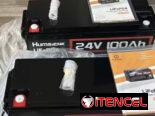Baterias Humsienk 24V 100Ah LiFePO4 batería 15000 ciclo 100A BMS UP 2560Wh