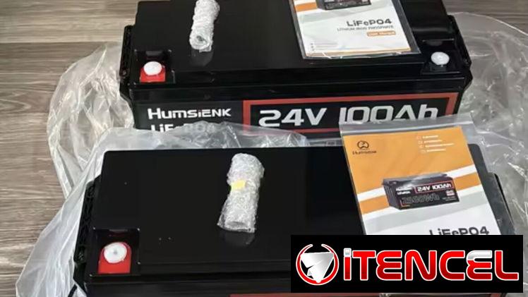 Baterias Humsienk 24V 100Ah LiFePO4 batería 15000 ciclo 100A BMS UP 2560Wh