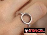 Conjunto de aretes collar y anillo de plata 925