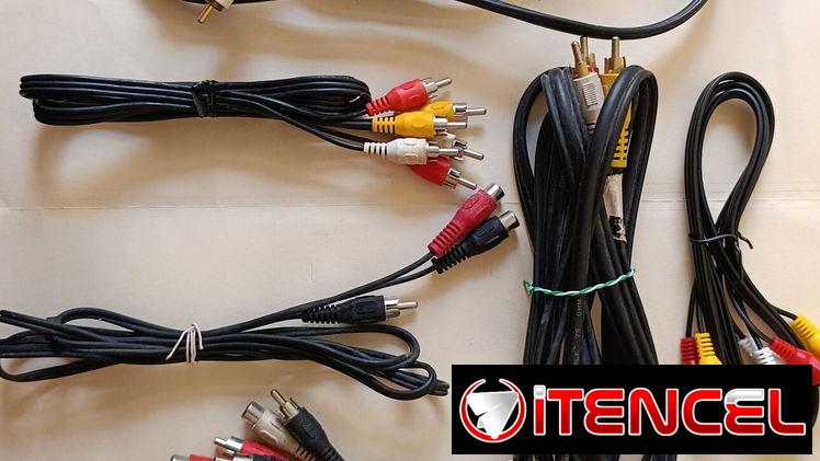 8 cables RCA para audio y video