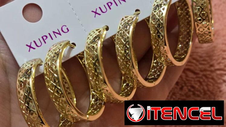 Argollas de oro laminado de 18k