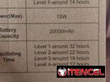 Ventilador Recargable F6 bateria 20000 Mah