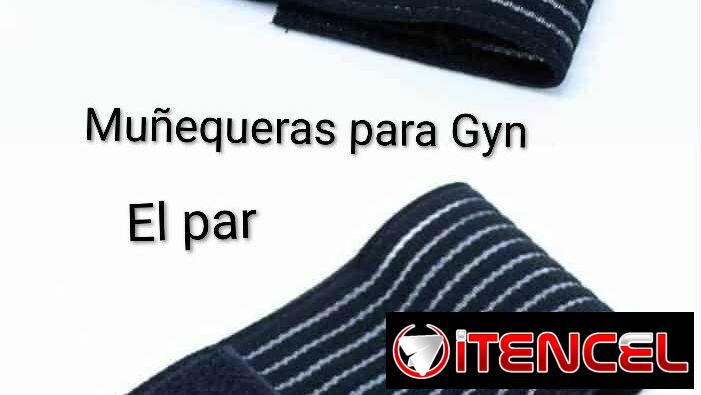 Muñequeras Negras para proteccion uso en Gyn. El par
