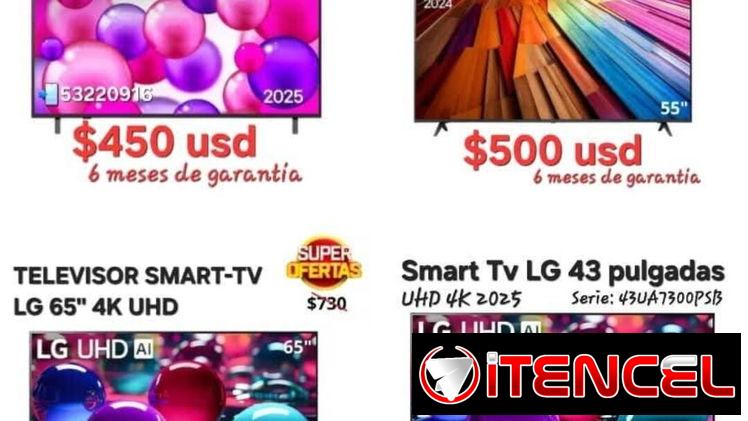 Tv LG de todos los tamaños con 6 meses de garantía ( factura y mensajería) 53220916