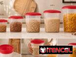 Set de Pozuelos Herméticos Cuadrados – 5 Piezas  💲12 USD. Organiza tu cocina de forma práctica y bonita. 📞56249037