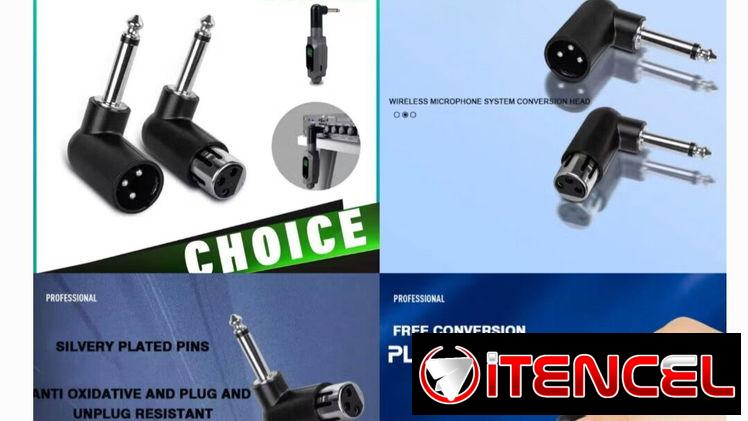 Adaptador TELE a XLR macho/hembra 90°