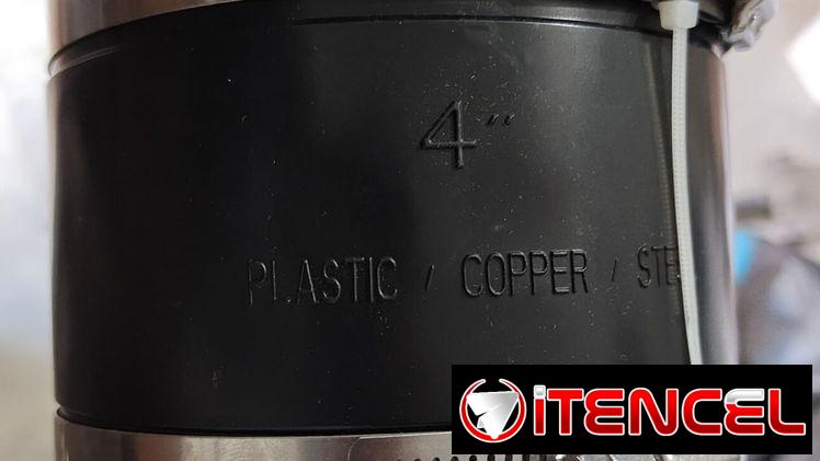 Acople / Coplin para sanitaria tuberías de 110 / 100 4″ pulgadas de barro acero hierro pvc plástico