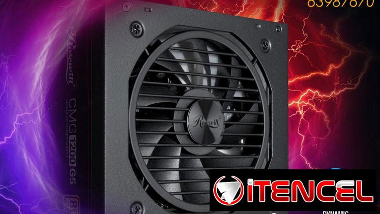 Fuente ROSEWILL CMG1200 G5, 1200W/100A, 80+ ORO, Full modular, NUEVA en caja