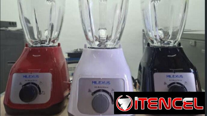 *Batidora Milexus con vaso de cristal*  – POTENTE MOTOR DE 550 WATTS – EXCLUSIVO SISTEMA DE ACOPLE – CUCHILLADE ACERO