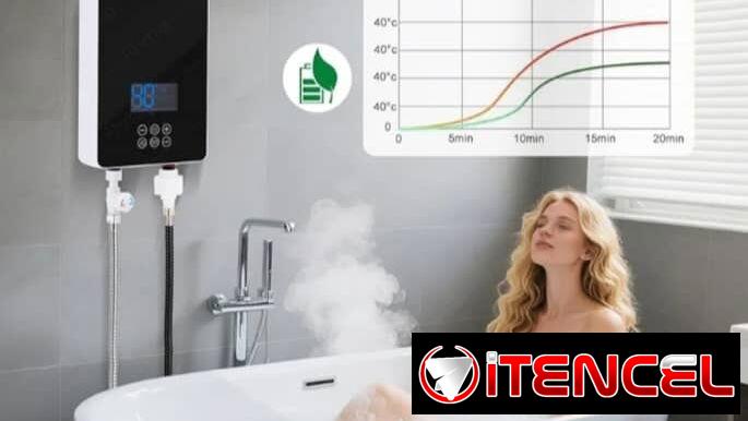 Calentador instantáneo 110V 4kw. Incluye ducha, breaker y accesorios