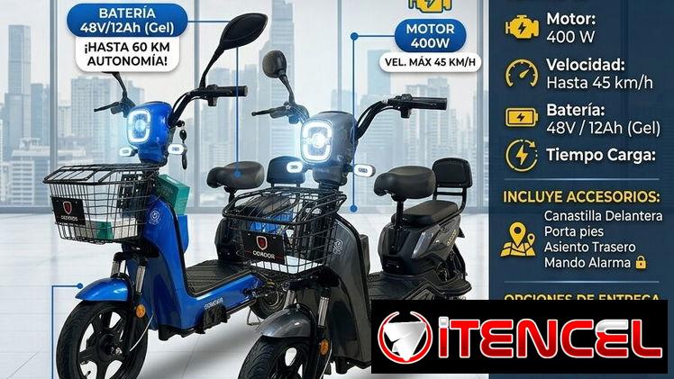 Bicimoto Eléctrica marca CONDOR ULTRA.💵 PAGOS: Contado/Efectivo y Zelle : $750 USD