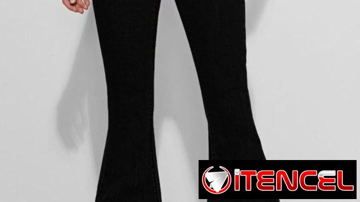 Jeans campana y tubo de mujer