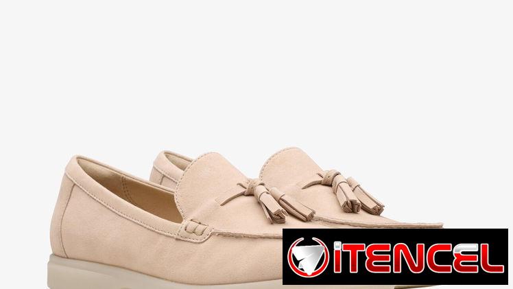 Mocasines de mujer color beige