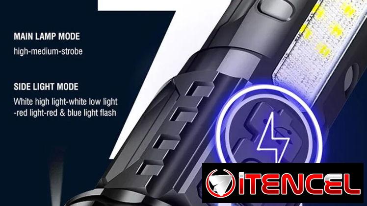 Linterna recargale Modelo Superior y 7 tipos de Luces 10$