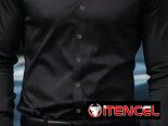 Camisas negra  de vestir de mangas largas 58547627