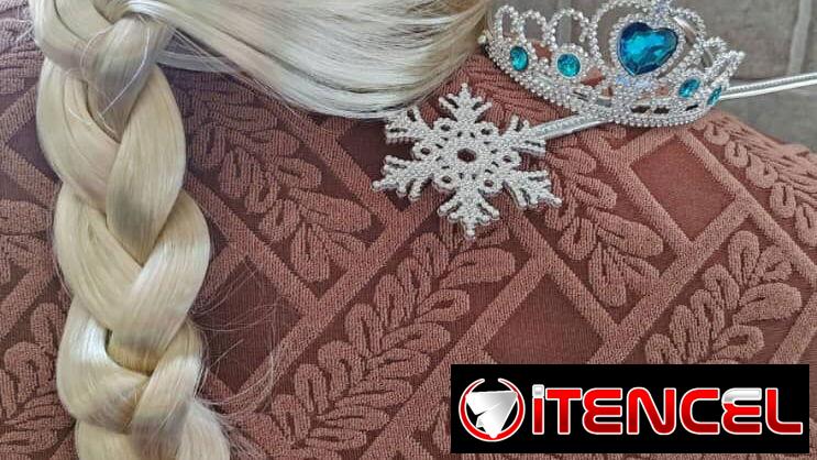 Disfraz de Frozen en y peluca de Frozen para niñas