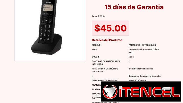 TELEFONO INALAMBRICO DE UNA BASE PANASONIC- KX-TGB310LAB VPT#-0304