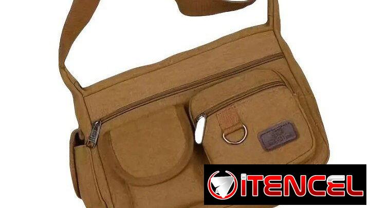 Bolso Bandolera de Lona Vintage