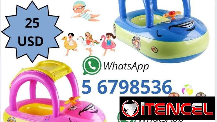 Salvavidas con techo y pelota para niños
