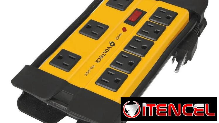 Multicontacto Uso Industrial 8 Entradas Supresor 1200 Joules