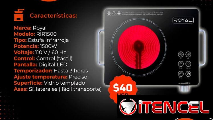 🍲 1500W 🍲 COCINA INFRARROJOS ROYAL. MENSAJERÍA CON FACTURA Y GARANTÍA. TELEF 54833699