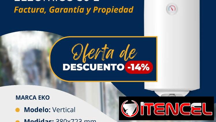 Calentador de agua eléctrico 50lt marca eko garantía un año