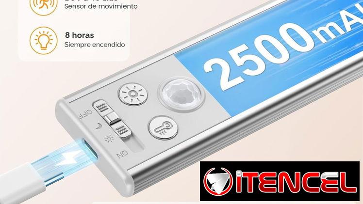 – Luz con sensor de movimiento e iluminación magnética recargable con 128 LEDs (1 UNIDAD)