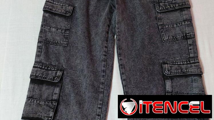 Pantalon de mezclilla ancho de hombre